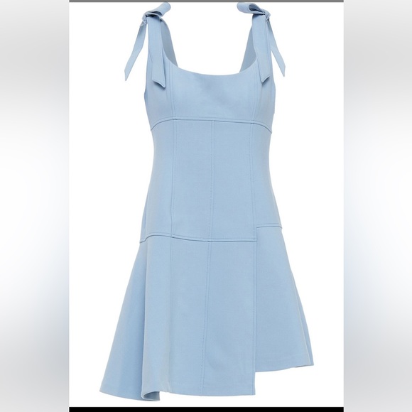 Cinq à Sept Jeanette Tied Asymmetrical Mini Dress Black Size 2 - Picture 4 of 7